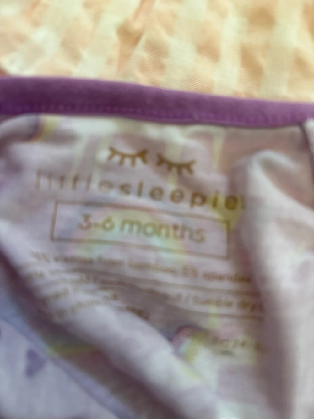 Joei Ruffle Romper + little sleepies Purple Unicorn pjs bundle 3-6 months girls